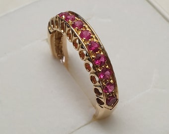 17,3 mm Eleganter Vintage Ring Gold 750 Turmaline Farbton rosa GR188