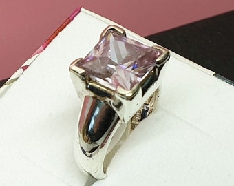 17.4 Mm Silver Ring Ring Silver 925 Crystal Lilac Noble