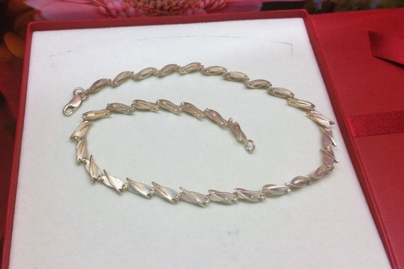 43 cm Kette Halskette Gliederkette  925 Silber ed… - image 2