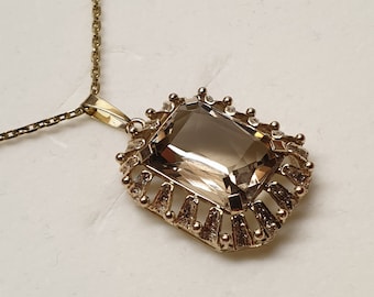 Art Deco pendant gold pendant - without chain - gold 333 citrine noble shabby vintage GAN156