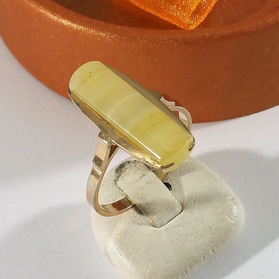 21 mm Nostalgischer Ring Silber 875 Rotgold vergo… - image 1