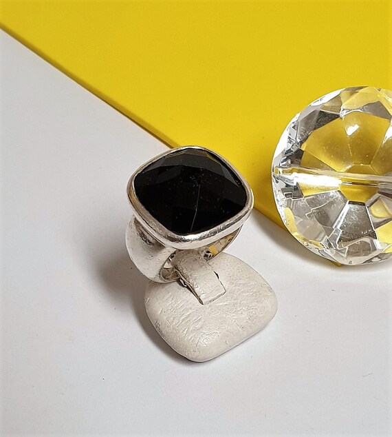 18,4 mm Stylischer Ring Silberring Silber 925 Kri… - image 1