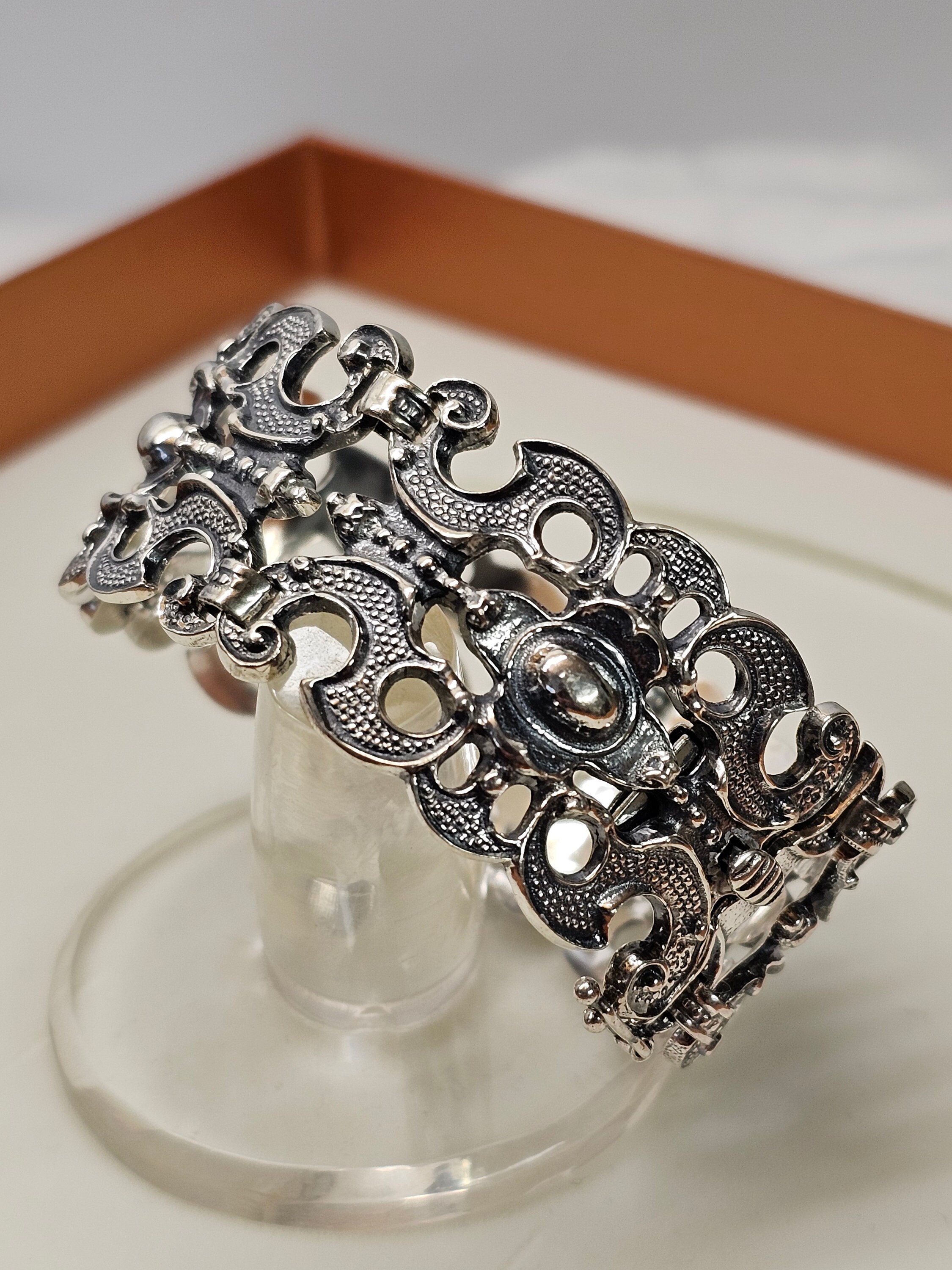 16.5 Cm Link Bracelet Silver 835 Traditional Silver Bracelet