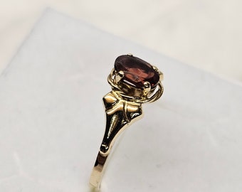 20.2 mm nostalgic gold ring ring gold 333 garnet vintage elegant GR231