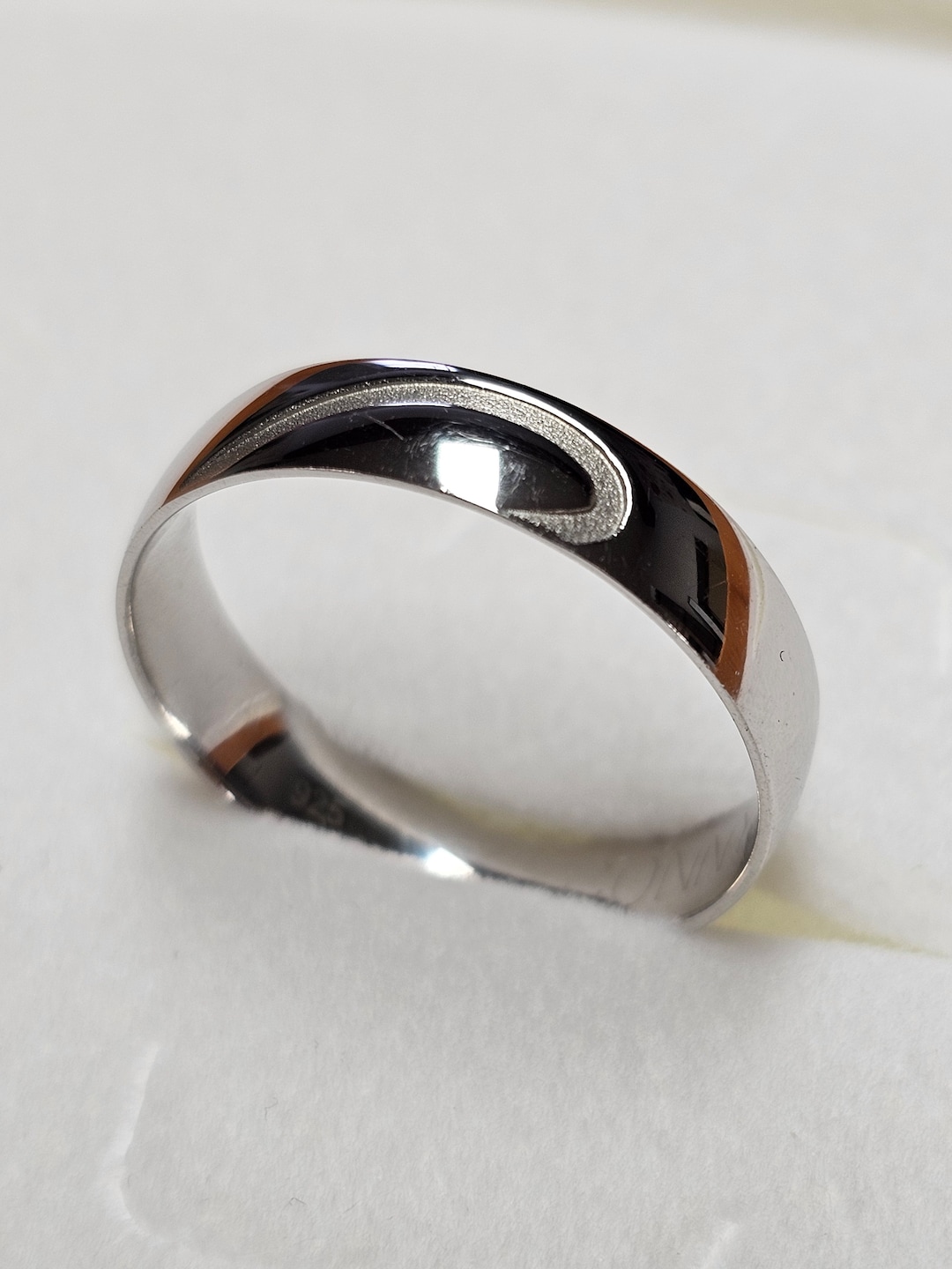 Silver ring 幅広2ライン 925 ビンテージ vintage 925 Sterling Silver Vintage Lind Round-cut C Z Striped Ring