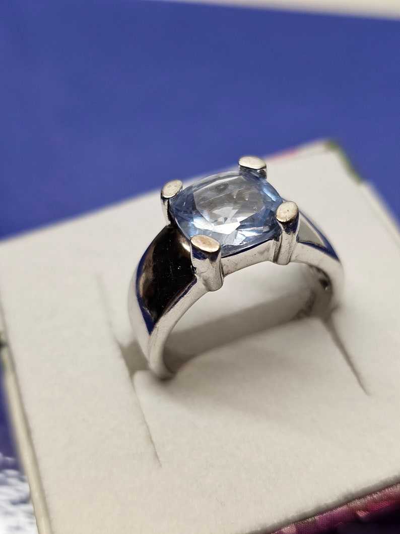 19,2 mm Ring Silberring Silber 925 Topas Blautopas Vintage elegant SR1363 Bild 4