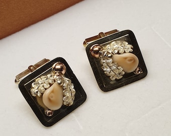 Traditional jewelry hunting jewelry design cufflinks gold 585 Grandeln vintage elegant GM101