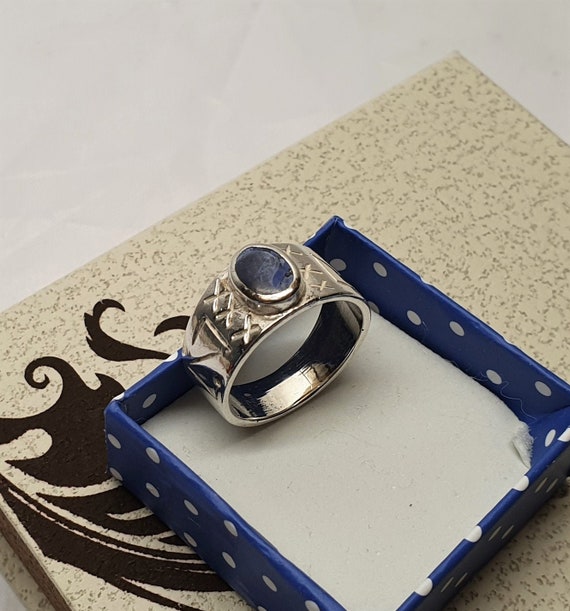 17,7 mm Nostalgischer Silberring Ring Silber 925 … - image 1