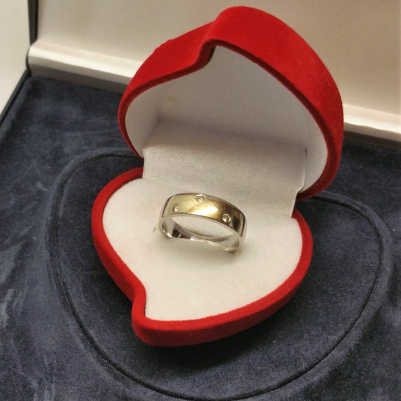 19,2 mm Silberring Ring Silber 925 mit 3 Stck. Kr… - image 4