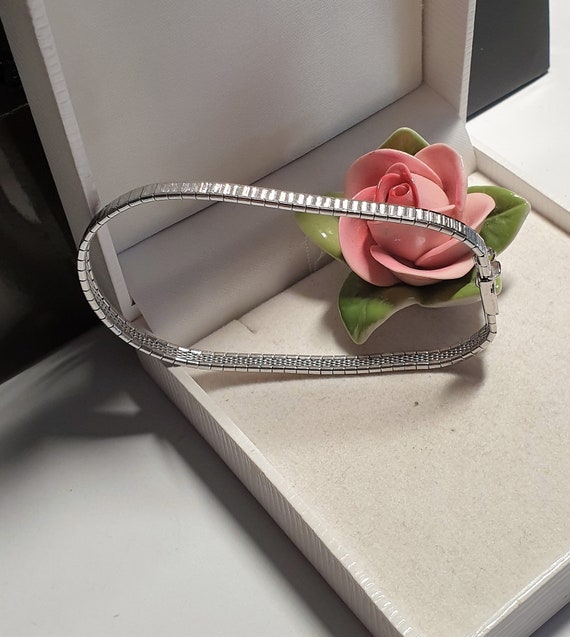 18,5 cm Armband Schlangenarmband Silber 835 Vinta… - image 3