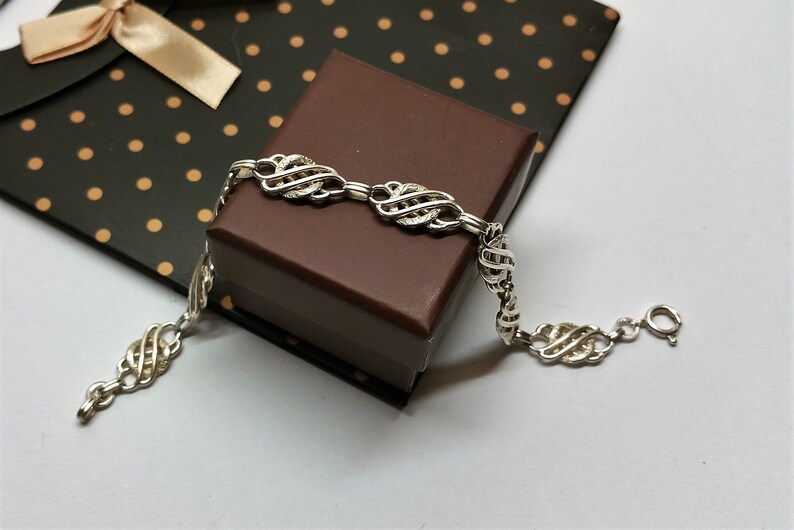 20 cm Wristband Bracelet Silver 835 Art Deco vintage SA447