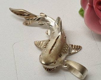 Pendant silver pendant without chain white shark silver 925 vintage elegant SKA1627