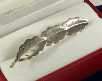 Nostalgic brooch pin silver 835 leaves design elegant SB340