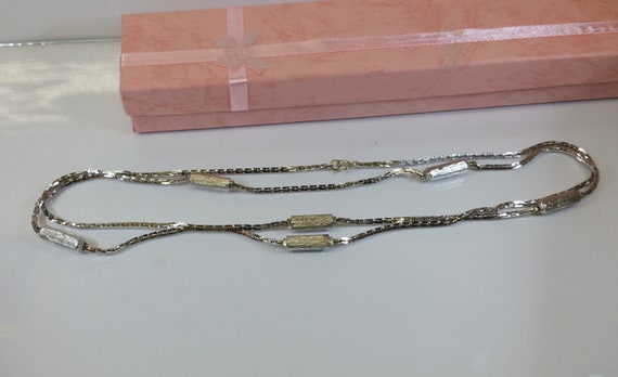 89 cm Halskette Silber 925 Gliederkette 50er Jahr… - image 2
