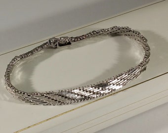 18,5 cm Armband Milanaise Silber 835 Vintage elegant SA327