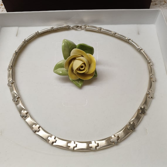 42 cm Halskette Kette Gliederkette Silber 925 Vin… - image 1