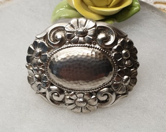 Nostalgic brooch silver 800 floral Art Nouveau antique unique SB215