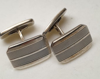 Art Deco Cufflinks Silver 830 Shabby Vintage elegant MS437