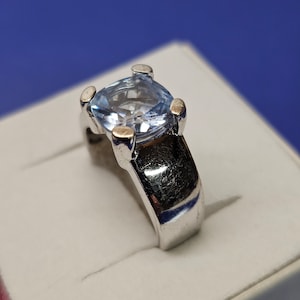 19,2 mm Ring Silberring Silber 925 Topas Blautopas Vintage elegant SR1363 Bild 1