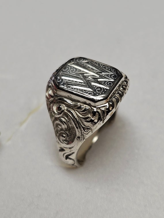 21,1 mm Nostalgischer Siegelring Ring Silber 835 I