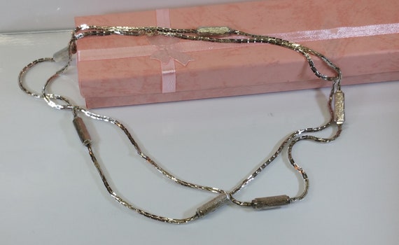 89 cm Halskette Silber 925 Gliederkette 50er Jahr… - image 1