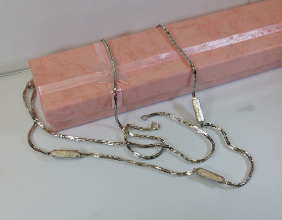 89 cm Halskette Silber 925 Gliederkette 50er Jahr… - image 3