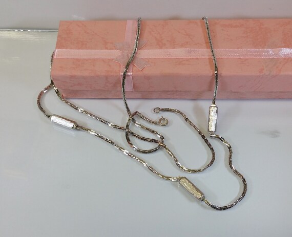 89 cm Halskette Silber 925 Gliederkette 50er Jahr… - image 4