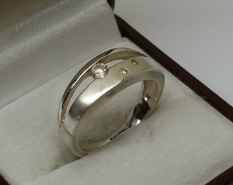 18,1 mm Ring Silberring Silber 925 Kristalle klar Design Vintage elegant SR265