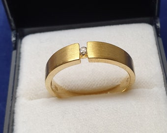 20,2 mm Goldring Ring Gold 333 Diamant Steinchen Vintage elegant Design schlicht matt glänzend GR174