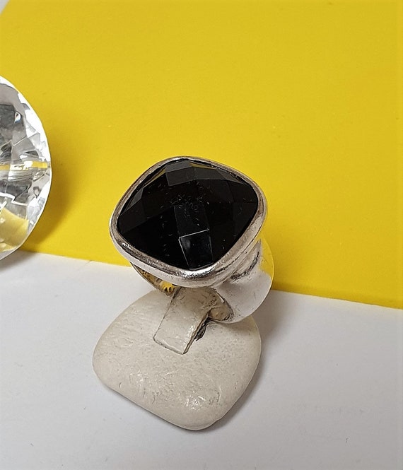 18,4 mm Stylischer Ring Silberring Silber 925 Kri… - image 4