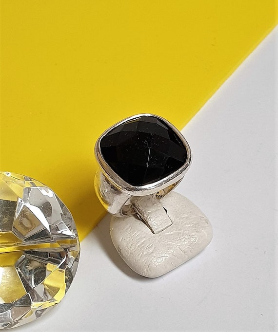 18,4 mm Stylischer Ring Silberring Silber 925 Kri… - image 2
