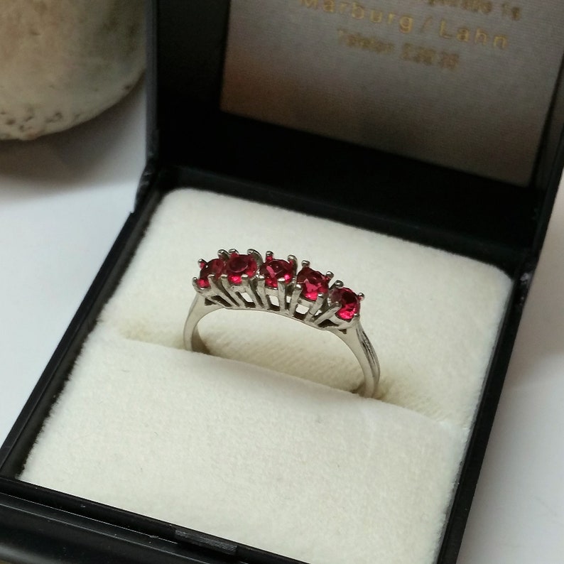 18.3 mm Vintage Preset Ring Ring Silver 835 Crystal Pink Noble Vintage SR423