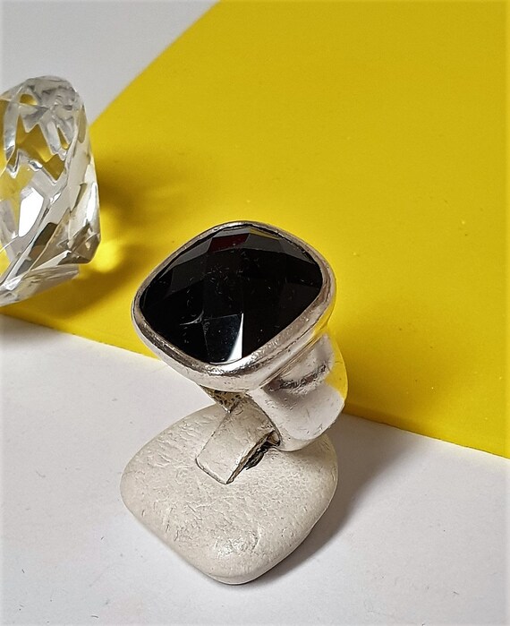 18,4 mm Stylischer Ring Silberring Silber 925 Kri… - image 3