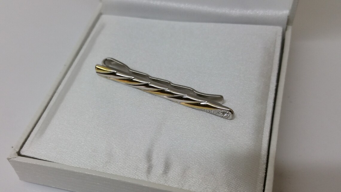 Zollstock Krawattenklammer Silber - Witziger Krawattenhalter Made In Germany