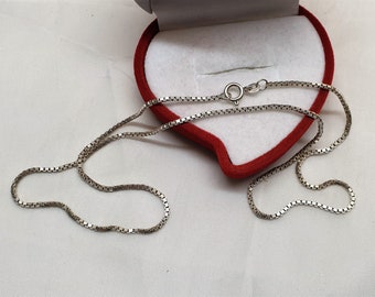41,5 cm / 1,3 mm collar de cadena de plata cadena veneciana plata 835 cadena de collar HK230