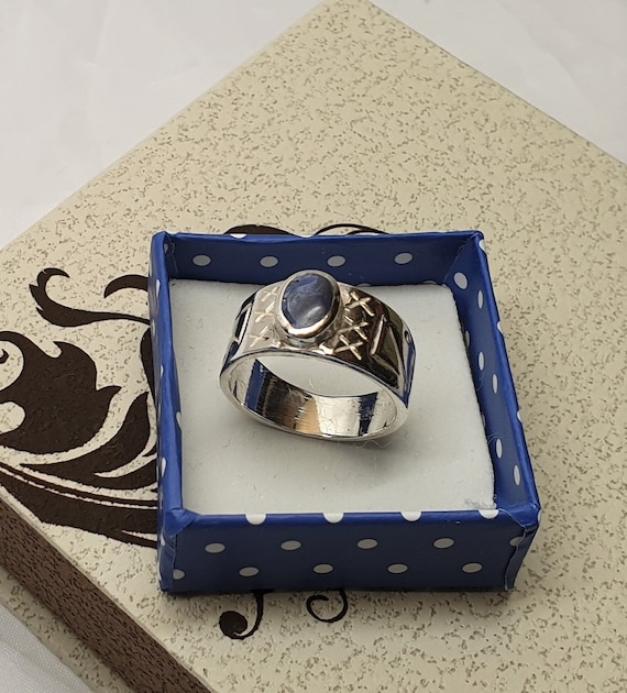 17,7 mm Nostalgischer Silberring Ring Silber 925 … - image 4