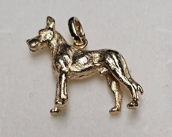 Nostalgic pendant - without chain - dog animal gold 333 vintage rare GAN176