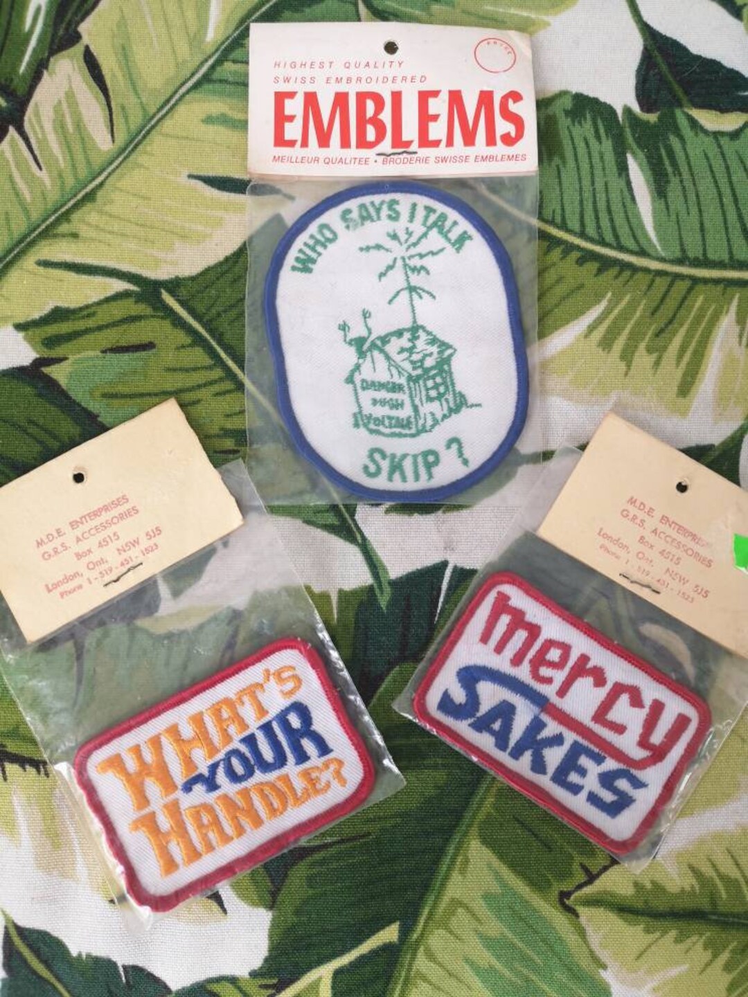 Vintage 1970s Slang Embroidered Patch Trucker CB Handles Etsy