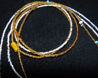 NOUGATINE - Two Strand Waist Bead in gold