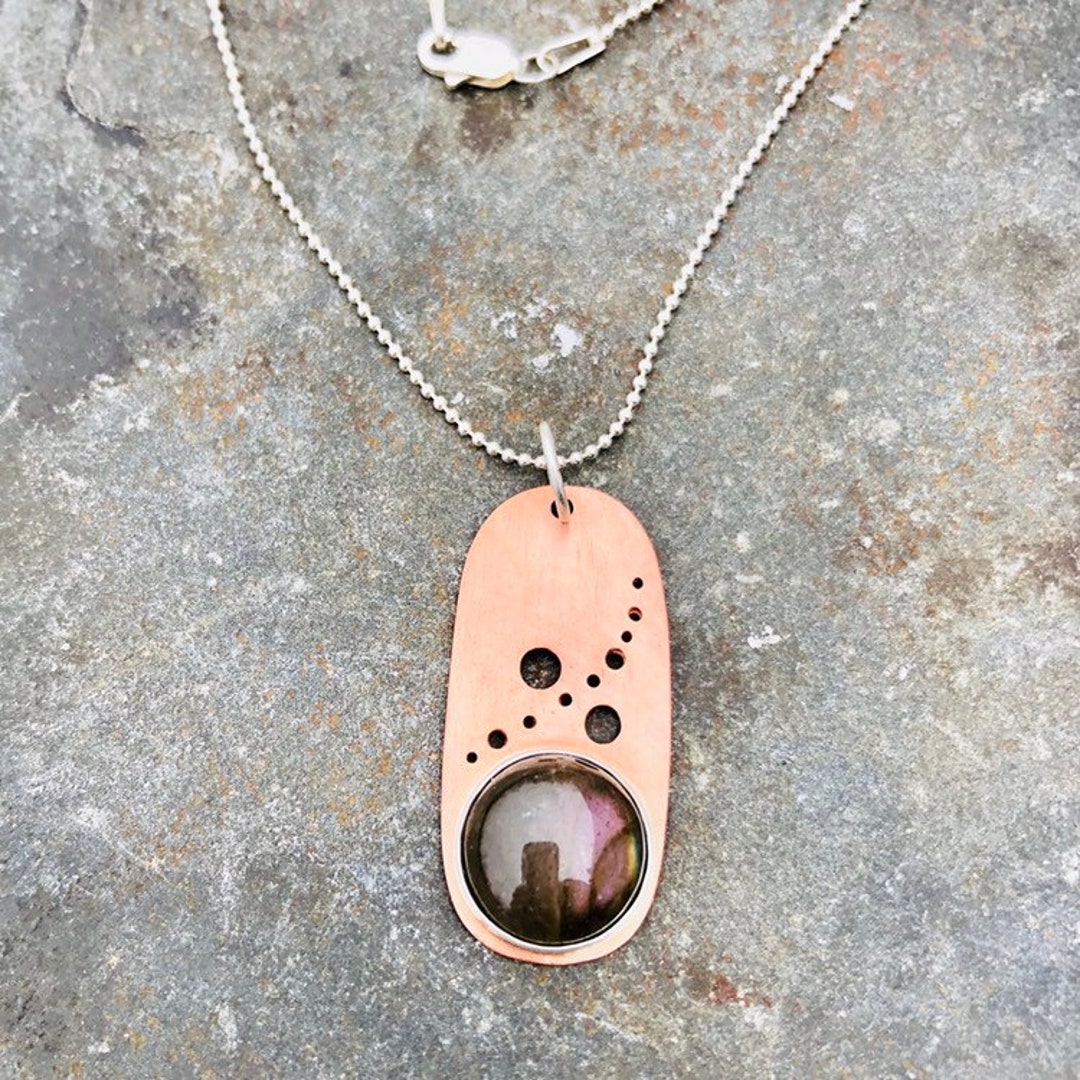 •INVOKE• labradorite petal + mixed metal necklace (26