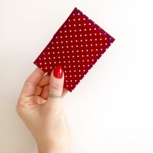 Red Polka Dot Oyster Card Holder // Ticket Case