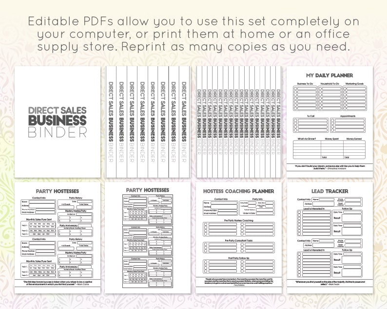 Direct Sales Planner Network Marketing Printable Business | Etsy