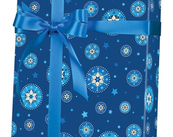 Hanukkah Christmas Gift Decor Holiday Gift Wrap Kids Hanukkah Party Set of 3 Hanukkah Wrapping Paper Sheets