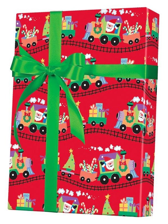 Santa Express Christmas Gift Wrap Christmas Wrapping Paper Holiday Wrap Fun Wrapping  Paper Gift Wrap Rolls Heavy Duty Paper 