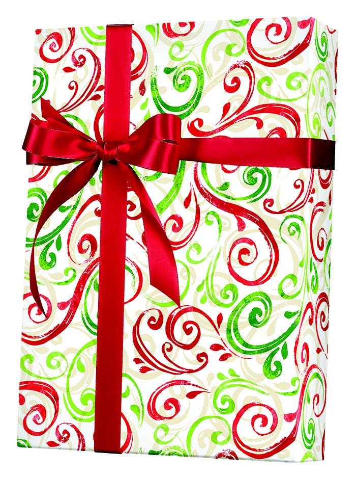 Christmas Swirls Gift Wrap Christmas Wrapping Paper Etsy