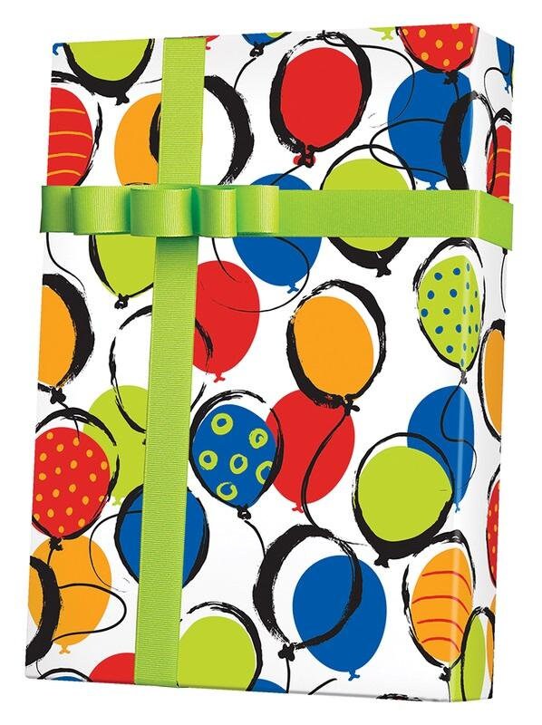 Balloon Pop Gift Wrap Birthday Wrapping Paper Everyday Etsy