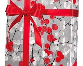 Winter Branches Christmas Gift Wrap Christmas Wrapping Paper Holiday Wrap Fun Wrapping Paper Gift Wrap Rolls Heavy Duty Paper