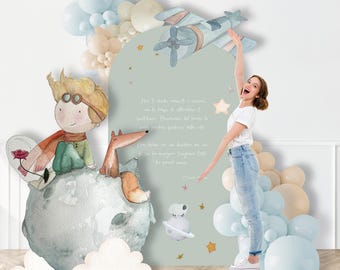 Sfondo stampabile per festa stile piccolo principe| Sfondo festa personalizzato | Decorazione festa | Festa piccolo principe