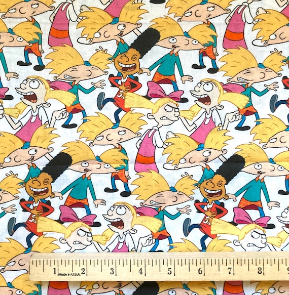 Hey Arnold Gerald, Helga, Arnold Nickelodeon Nick, Cotton Fabric ...
