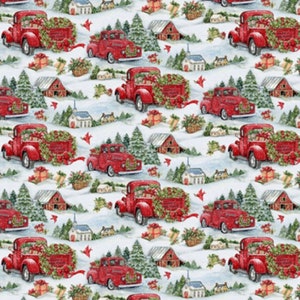 Country WREATHS, Barns, Red Trucks Fabric ~Last Yard ~ 100% Cotton